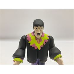 Special edition The Beatles Yellow Submarine playing cards, unopened with gilt edging in a metal tin, together with 1999 McFarlane Toys figures of Yellow Submarine John Lennon and Jeremy Hillary Boob, PH. D, tallest figure 19.5cm 