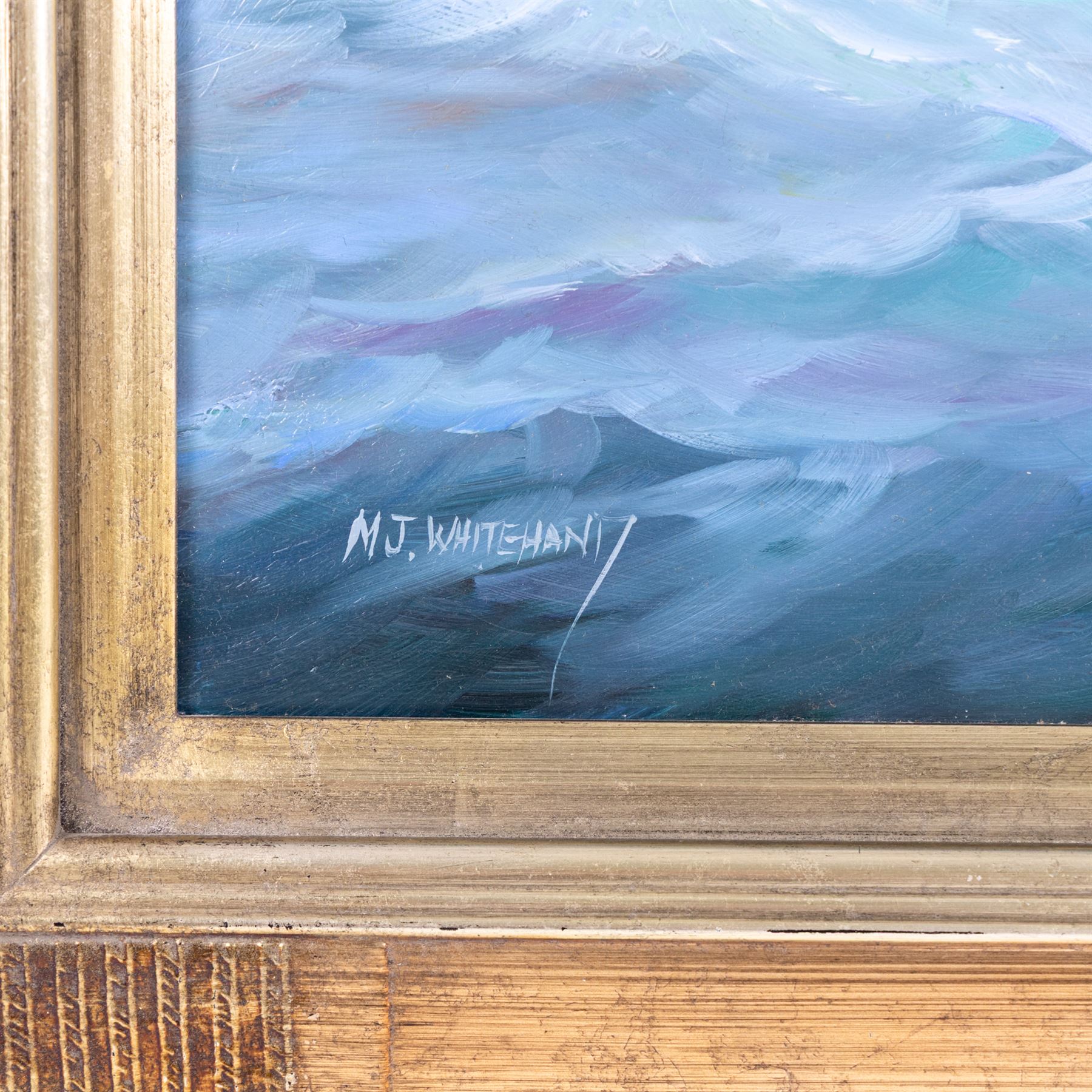 Michael J Whitehand (British 1941-): 'Racing Home to England', oil on canvas signed, titled and inscribed verso 40cm x 50cm 
Provenance: private collection, purchased David Duggleby Ltd 6th September 2010 Lot 121