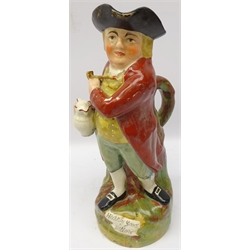  Early 19th century Staffordshire Toby Jug entitled 'Hearty Good Fellow' H30cm  