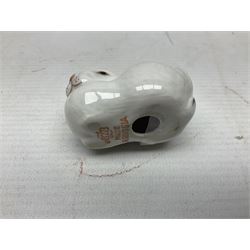 Collection of Russian Lomonosov USSR animal figures, to include  lynx, tiger, red panda, sealion, panada, etc 