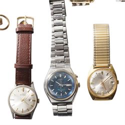 Collection of wristwatches and pocket watches including Seiko, Talis, Jeep, Waltham etc