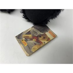 Steiff Classic Teddy Bear in black mohair with working growler mechanism and red stitched detail, H42cm