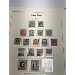 Great British Queen Victoria and later stamps including imperf penny blues white lines added, penny reds, Various King Edward VII, King George V, King George VI and a small number of Queen Elizabeth II pre-decimals etc, housed in a Green lighthouse luxury loose leaf stamp album 