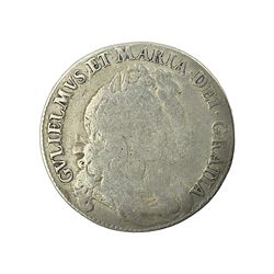 William and Mary 1693 silver half crown coin