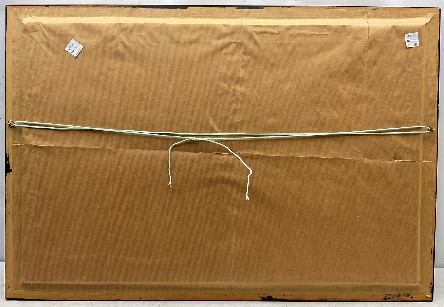 Edouard Adam (French 1847-1929): Lighthouses at 'Le Havre', oil on canvas signed titled and dated 1907, 59cm x 91cm