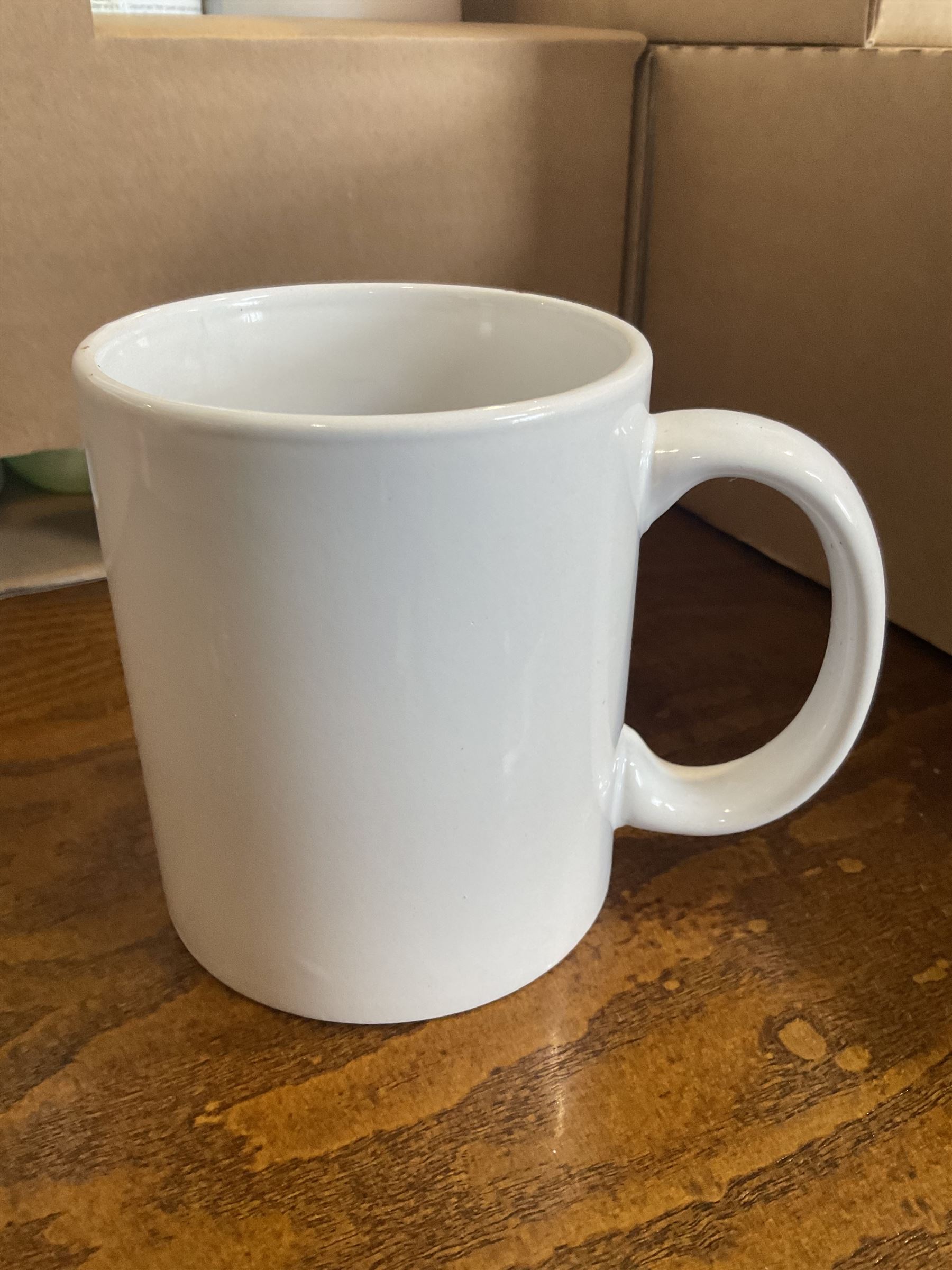 White ceramic same type mugs (100)- LOT SUBJECT TO VAT ON THE HAMMER PRICE - To be collected by appointment from The Ambassador Hotel, 36-38 Esplanade, Scarborough YO11 2AY. ALL GOODS MUST BE REMOVED BY WEDNESDAY 15TH JUNE.