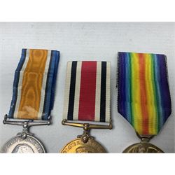 WW1 group of three medals comprising British War Medal and Victory Medal awarded to L-17280 Sjt. S. Riley R.A.; and Special Constabulary Medal to Sydney Riley; all with ribbons (3)