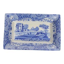 Spode blue Italian pattern, including six cups and saucers, salt pig etc 