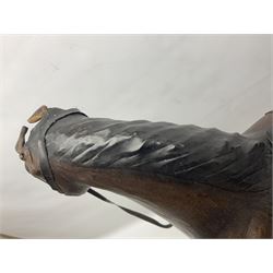 Liberty style leather horse, H68cm