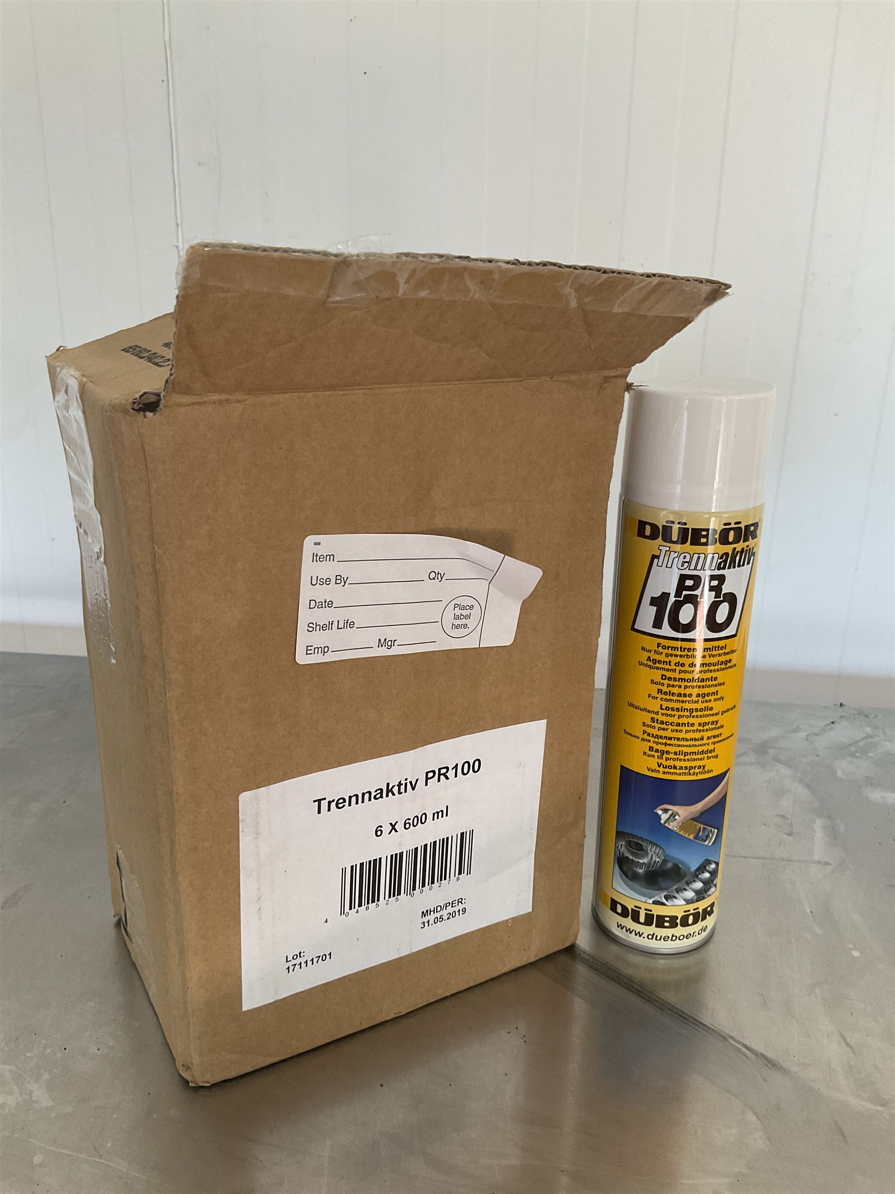 Dubor PR100 catering release agent x 6 - THIS LOT IS TO BE COLLECTED BY APPOINTMENT FROM DUGGLEBY STORAGE, GREAT HILL, EASTFIELD, SCARBOROUGH, YO11 3TX