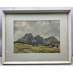 Ernest Charles Simpson (British 1915-2007): 'Blaven from the Elgol Road' Scotland, watercolour signed and dated '67, titled on original label verso 36cm x 52cm Notes: Simpson was a founding member of the Yorkshire Watercolour Society. 