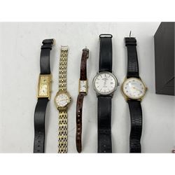 Two Rotary wristwatches including Avenger example, Medana watch with double face, ladies Seiko wristwatch, Summit wristwatch and costume jewellery