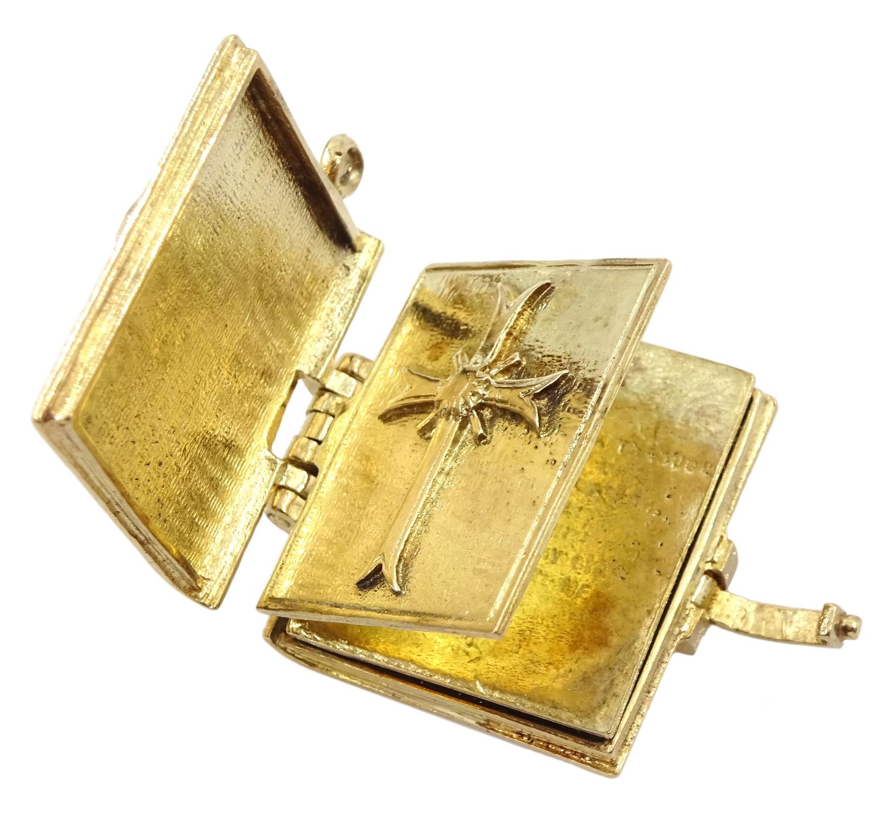 9ct gold Holy Bible pendant / charm, hallmarked
