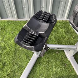 Body Power Bowflex - adjustable dumbbells on stand 4kg - 41kg - THIS LOT IS TO BE COLLECTED BY APPOINTMENT FROM DUGGLEBY STORAGE, GREAT HILL, EASTFIELD, SCARBOROUGH, YO11 3TX