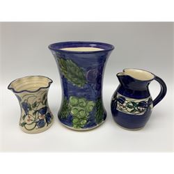 Collection of Crail pottery, to include, two vases, three mugs, two jugs etc (10)