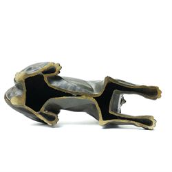 Bronze model of an Egyptian sphynx, W28cm 