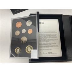 The Royal Mint United Kingdom 2018 proof coin set collector edition, cased with certificate