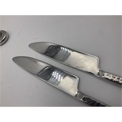 Artisan 24 piece stainless steel cutlery set in the Hammered Shell pattern