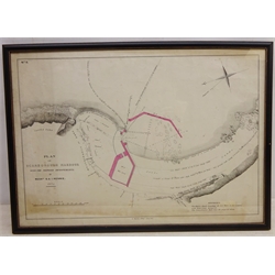  Scarborough Interest - 'Plan of Scarborough Harbour with the Proposed Improvements', 19th century lithograph by G & I. Rennie dated 1834, pub. R. Martin 35cm x 49cm   
