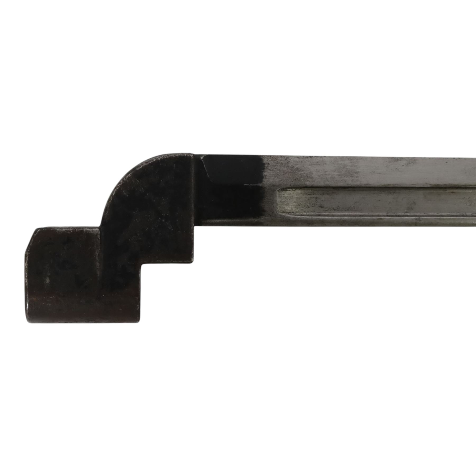 Lee Enfield 1944 knife bayonet with steel sheath, overall L27cm