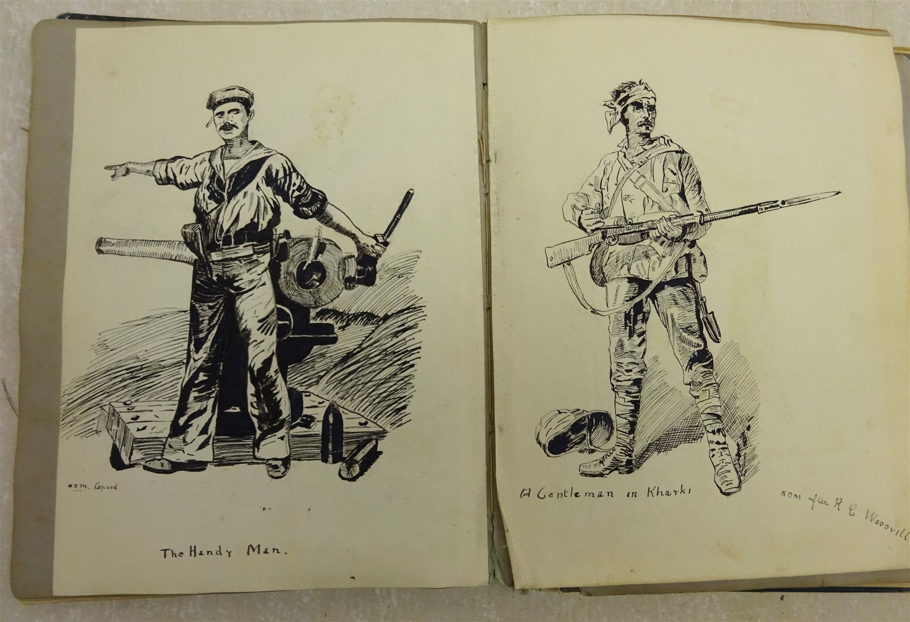 Emily Hilda Rix (Nicholas) (Australian 1884-1961): Girl in a Red Jumper, watercolour signed and dated 'S.S. Runic 4.09. (07)', 22cm x 15cm (album)



Provenance: the sketch is included within a comprehensive and interesting album of sketches, poems, verses and autographs compiled by Theodora (Brodie) Harris-Rivett between 1898 and 1913, who was the granddaughter of Mr Justice Fisher KC and married Rev. AJE Harris-Rivett of Glenrowan, Melbourne, Australia in 1903. It is recorded that Hilda Rix, who studied under leading Australian Impressionist, Frederick McCubbin, at the National Gallery of Victoria Art School from 1902 to 1905 and was an early member of the Melbourne Society of Women Painters and Sculptors, later a friend of Henri Matisse, travelled to Europe on the SS Runic in 1907. Interestingly there is also included a four page poem 'The Absent Minded Beggar' by Rudyard Kipling, who at that time lived in Cape Town where the SS Runic docked on it's voyage to London