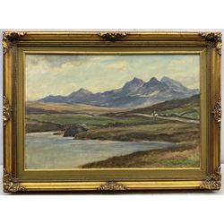 Owen Bowen (Staithes Group 1873-1967): 'The Five Peaks of the Snowdon Range', oil on canvas signed, original title label verso 40cm x 60cm 
Provenance: exh. Royal Cambrian Academy 1955 No.74; by direct descent through the artist's family, never previously been on the market