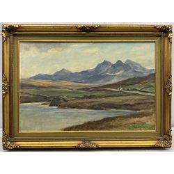 Owen Bowen (Staithes Group 1873-1967): 'The Five Peaks of the Snowdon Range', oil on canvas signed, original title label verso 40cm x 60cm 
Provenance: exh. Royal Cambrian Academy 1955 No.74; by direct descent through the artist's family, never previously been on the market