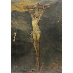 After Anthony van Dyck (Flemish 1599-1641): 'Crucifixion', 19th century oil on canvas unsigned 72cm x 52cm (unframed)