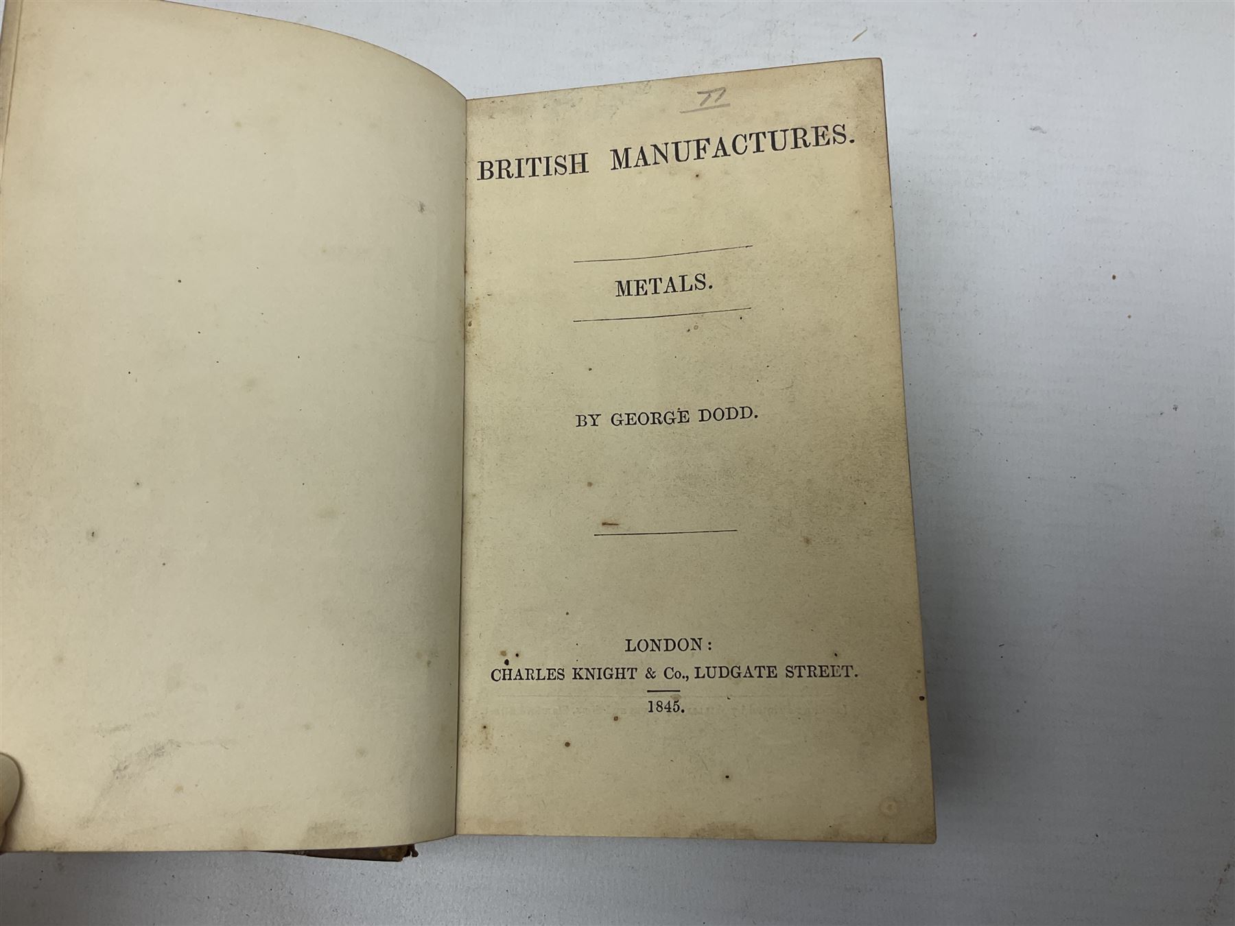 Jules Michelet (French 1798-1874): The Insect, with illustrations by Giacomelli, pub. T. Nelson and Sons, Paternoster Row, Edinburgh and New York, 1875, together with Edward Callow: The Phynodderree and Other Legends of the Isle of Man, with illustrations by W.J. Watson, pub. J. Dean and Son, Fleet Street, E.C, George Dodd: Metals British Manufactures, pub. Charles Knight and Co, Ludgate Street, 1845, WWI Imperial Army Series Musketry, pub. John Murray, Albermarle Street, 1915, Laurence Echard (1670–1730): The Roman History From the Settlement of the Empire by Augustus Caesar, To The Removal of the Imperial Seat by Constantine the Great Containing the Space of 355 years, vol. 2, printed by T.H. for M. Gillyflower, J. Tonson in Fleet Street, H. Bonwick in St. Paul's Church-yard and R. Parker in Cornhill, 1698, bound in leather (5)