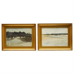 John Blyth Marshall (British 1898-1930): 'Mouth of the Lossie' (Lossiemouth) Scotland, pair watercolours signed and inscribed 24cm x 34cm (2)