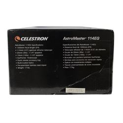 Celestron AstroMaster 114EQ telescope, boxed