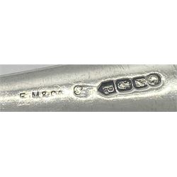 Victorian Irish silver Old English pattern basting spoon, the terminal engraved with regimental crest of the Royal Inniskilling Fusiliers 'Nec Aspera Terrent' (By Difficulties Undaunted), hallmarked Dublin 1860, makers mark partly worn and indistinct, L30cm, approximate weight 4.13 ozt (128.5 grams)