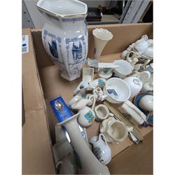 Large collection of Hull crested ware, including animals, figures, piano, vases, etc, by Carlton Ware, Waterfall Heraldic China, W.H Goss, etc and a silver spoon with Hull crest