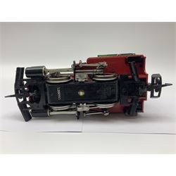 LGB (Lehmann Gross Bahn) G scale, gauge 1 0-4-0 tank locomotive, no 2774, in green, red and black livery, unboxed
