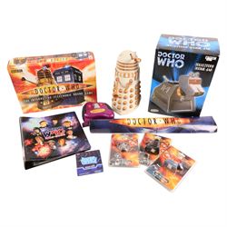 Doctor Who collectables including K-9 cookie jar, remote controlled Dalek, Interactive Ele...