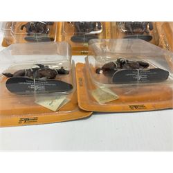 Nineteen Del Prado metal soldiers and one Cannon Barrel from periodical issues for Battle of Blenheim, Crimea, American Civil War etc; all in unopened blister packs, some duplicates