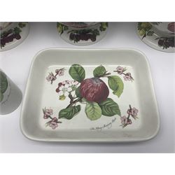 Three Portmeirion soup tureens with covers and ladles, together with vases, large bowls and other Portmeirion items