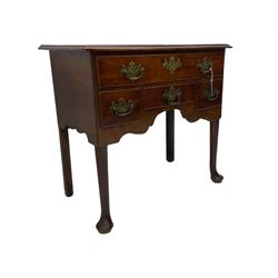 Georgian mahogany lowboy, fitted with four drawers, tapering leg with pad feet
