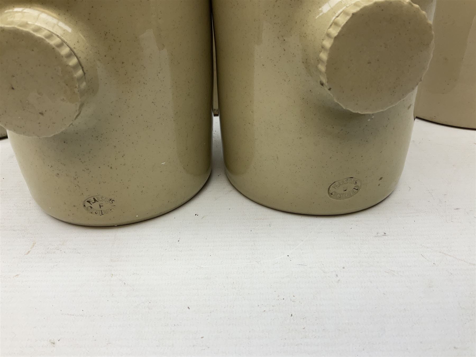 Early 20th Century Doulton Lambeth stoneware two tone flagon with