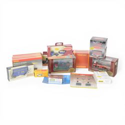 Collection of 00 gauge model railway accessories and trackside vehicles, including four Ho...