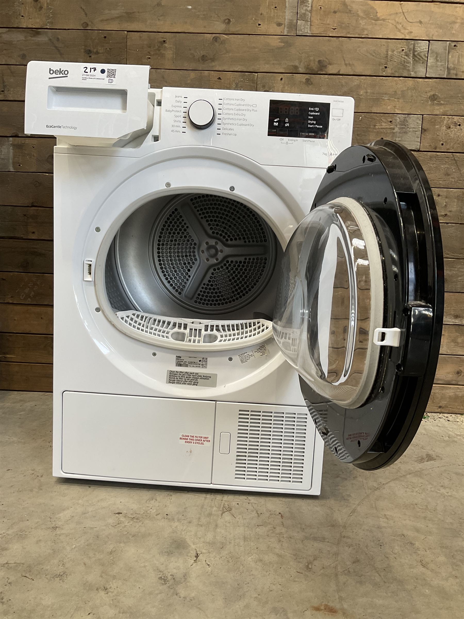 Beko DHR73431W 7kg condenser tumble dryer