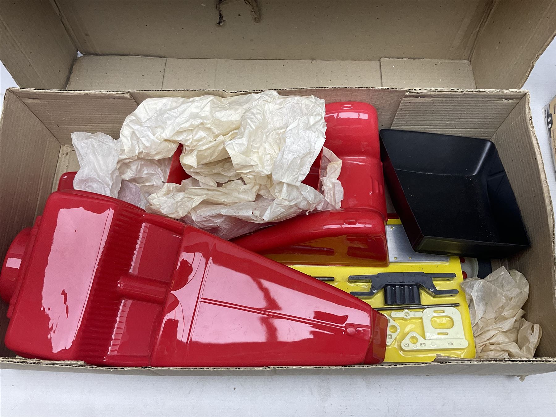 AMT Stock Car Transporter, Kodak Film Racing Team Transporter and Galles-Kraco Indy Car Transporter, Bugatti model etc, all boxed