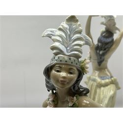Two Lladro figures, comprising Momi no 1529 and Mahlia no 1531, both with original boxes, both year issued 1987, year retired 1989, largest example H29cm