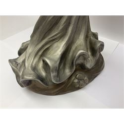After Alexsander Danel for Austin Sculpture, Windswept, sculpture modelled as a female in flowing dress 