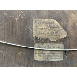 George F. Glennie (British fl.1861-1882): 'Coast Nr. Rye' & 'Pett Level Sussex',  pair monochrome watercolours signed and dated 1875, original title labels verso 24cm x 49cm (2)