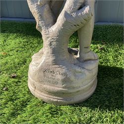 Cast stone garden bird bath - young boy - THIS LOT IS TO BE COLLECTED BY APPOINTMENT FROM DUGGLEBY STORAGE, GREAT HILL, EASTFIELD, SCARBOROUGH, YO11 3TX