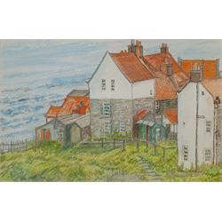Ann Lamb (British 1955-): 'Robin Hoods Bay', watercolour signed 15cm x 23cm 