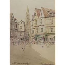 Victor Noble Rainbird (British 1888-1936): 'Impression Abbeyville', watercolour signed titled and dated 1930, 34cm x 24cm