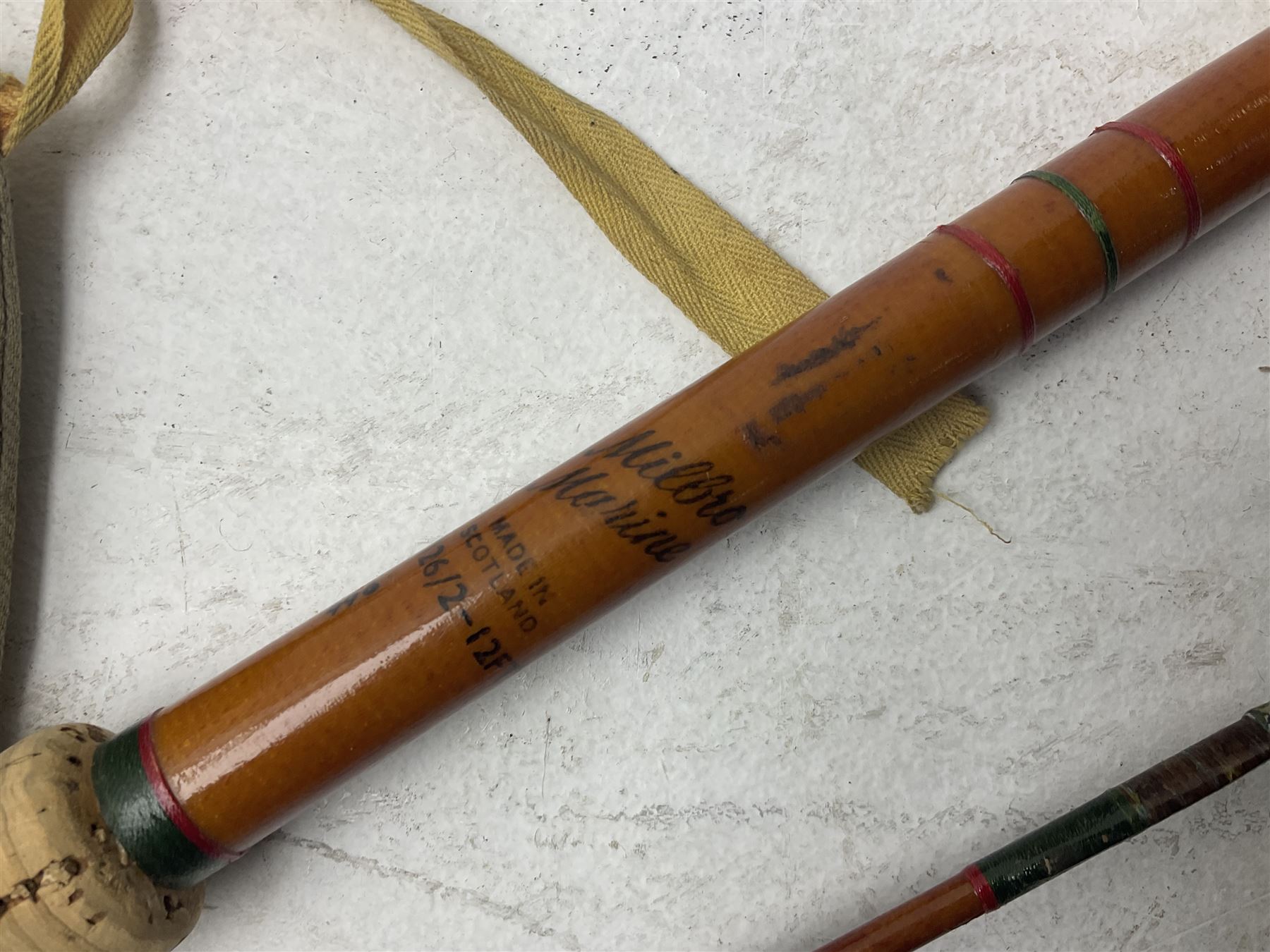 Collection of split cane and similar part fishing rods, etc