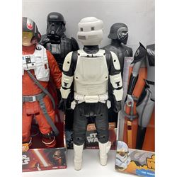 Star Wars - seven Jakks Pacific Big-Figs comprising Death Trooper, Kylo Ren, Darth Maul, First Order Stormtrooper, Poe Dameron, The Inquisitor and Executioner Trooper; all boxed; and another unboxed (8)